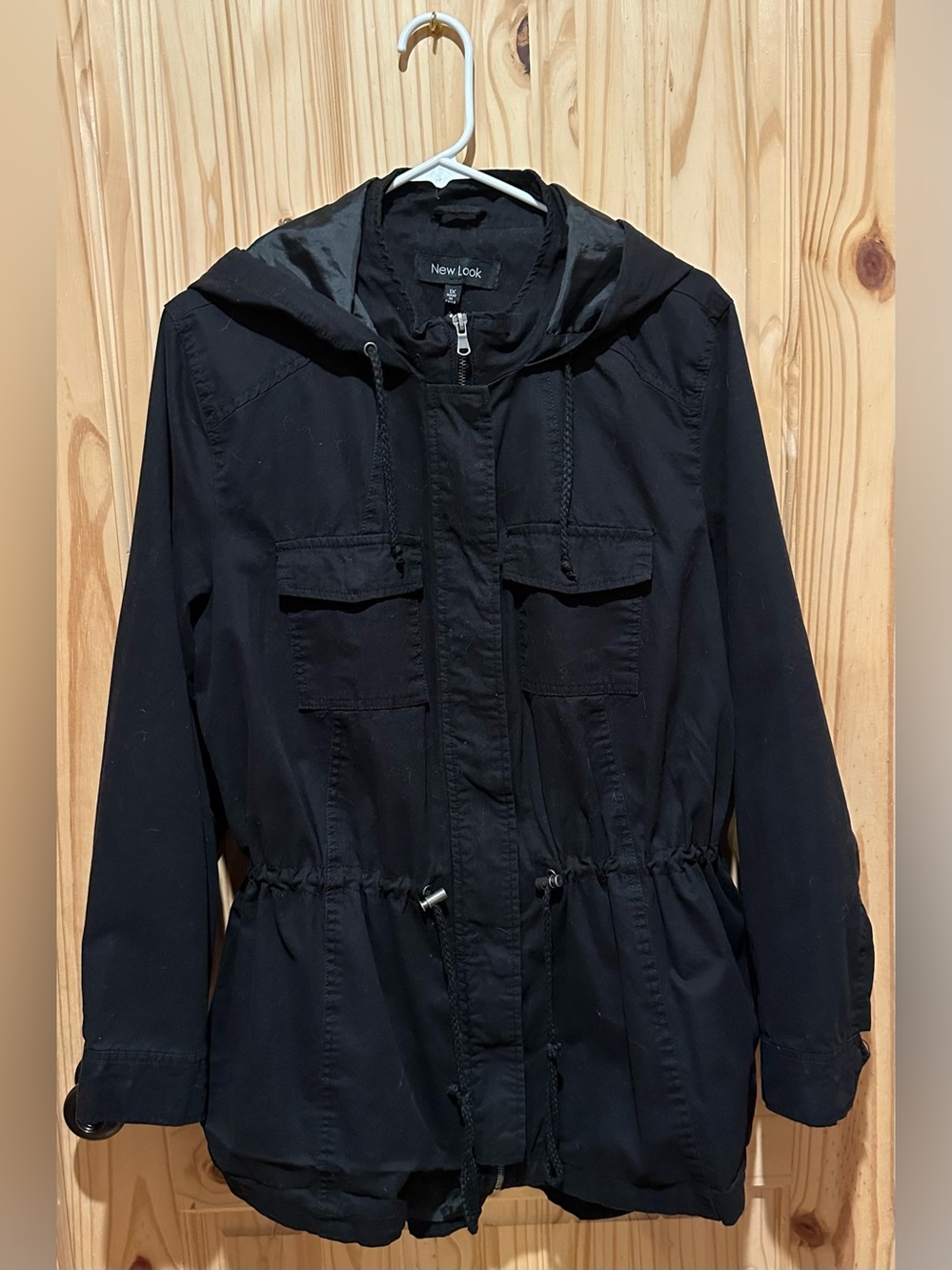 New Look Black Hooded Utility Anorak Jacket